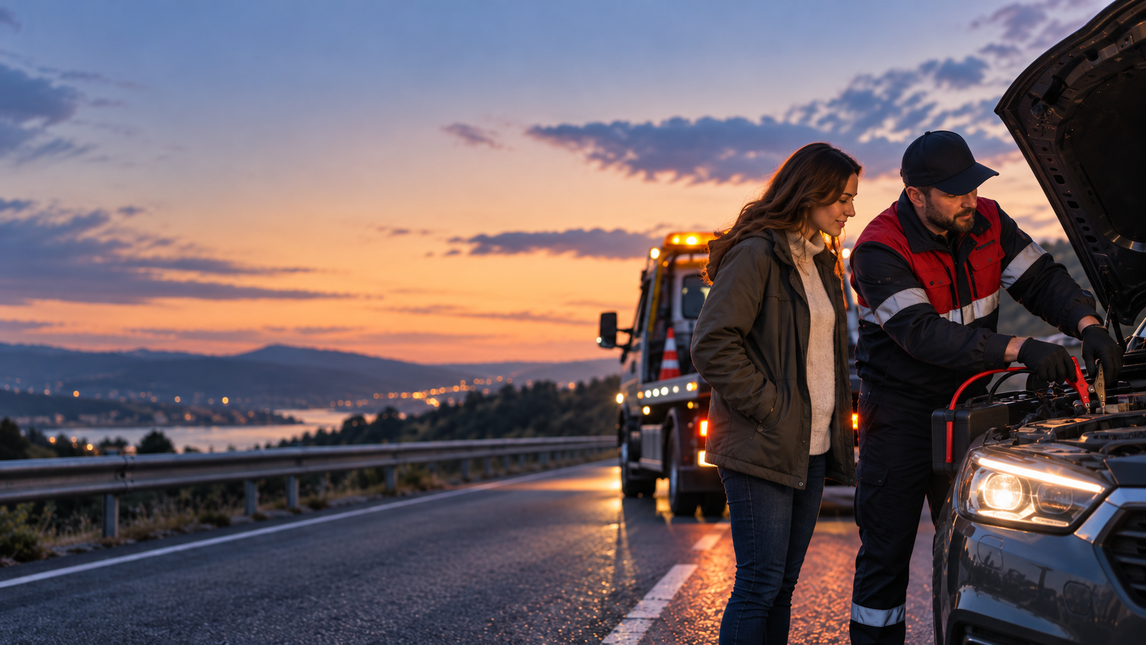 Roadside battery jump-start service.