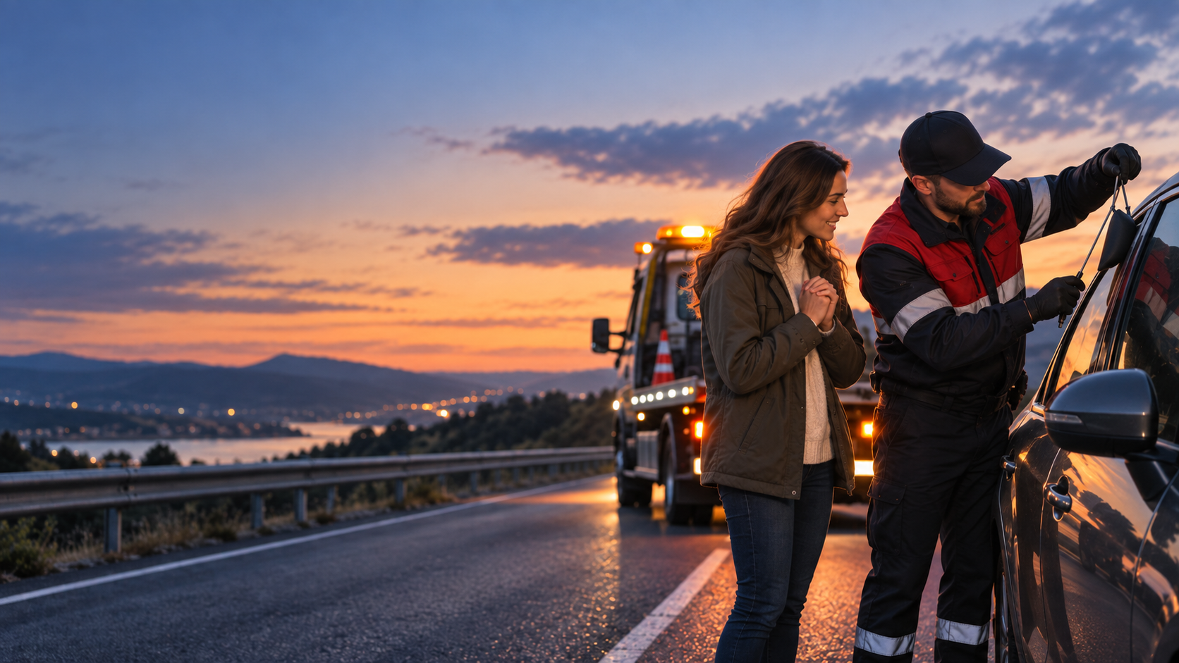 Vehicle lockout assistance using professional lockout tools.
